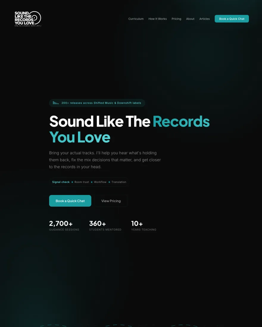 Sound Like the Records You Love homepage